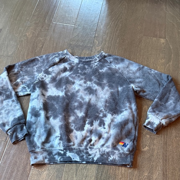 Aviator Nation Tops - Aviator Nation Black and White Tie-Dye Crewneck Sweatshirt